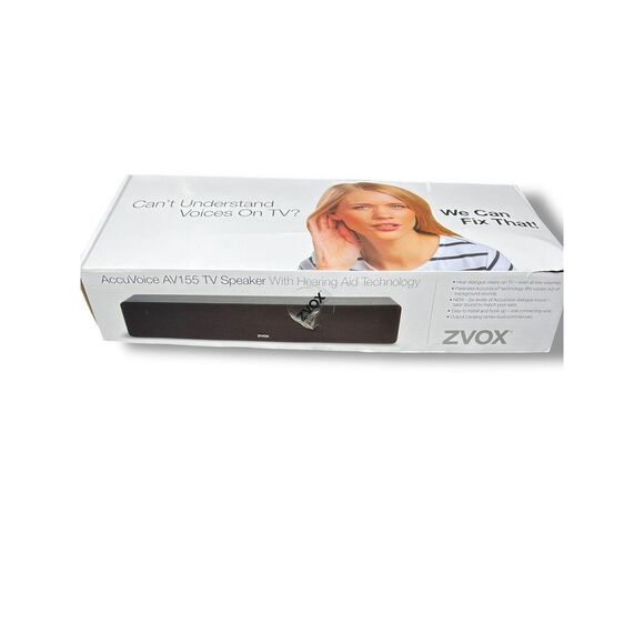 ZVOX AccuVoice AV155 Sound Bar TV Speaker Hearing Aid Technology New‎ Open Box